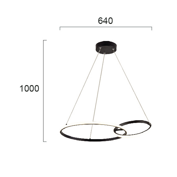 LED Полилей DOUBLE 4275800 Viokef 36W 3000K | Osvetlenieto.bg