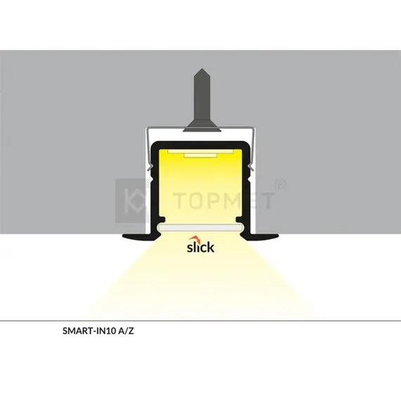 LED профил за вграждане SMART-IN10 AC2/Z 2000 бял | Osvetlenieto.bg