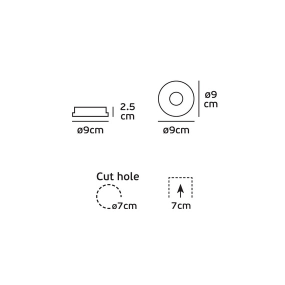 Луна за баня черна VK 03195/B GU5.3 IP65 | Osvetlenieto.bg