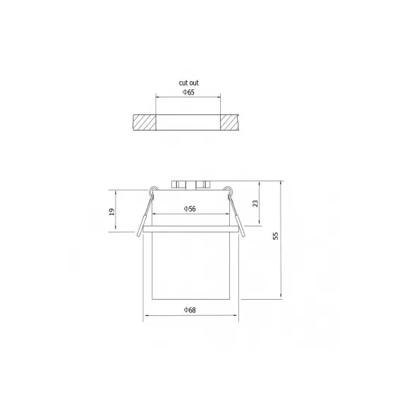 Луна за вграждане Reif DL050-01W Maytoni 1xGU10 | Osvetlenieto.bg