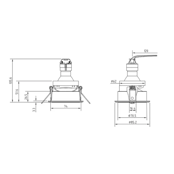 Луна за вграждане Share DL053-01BMG Maytoni 1xGU10 | Osvetlenieto.bg