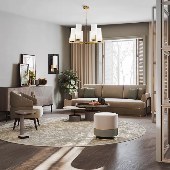 Модерен полилей Fortano MOD089PL-06BS Maytoni 6xE27 | Osvetlenieto.bg