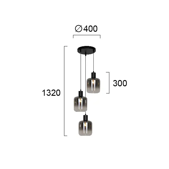 Полилей ADAM 4278400 Viokef 3xE27 | Osvetlenieto.bg