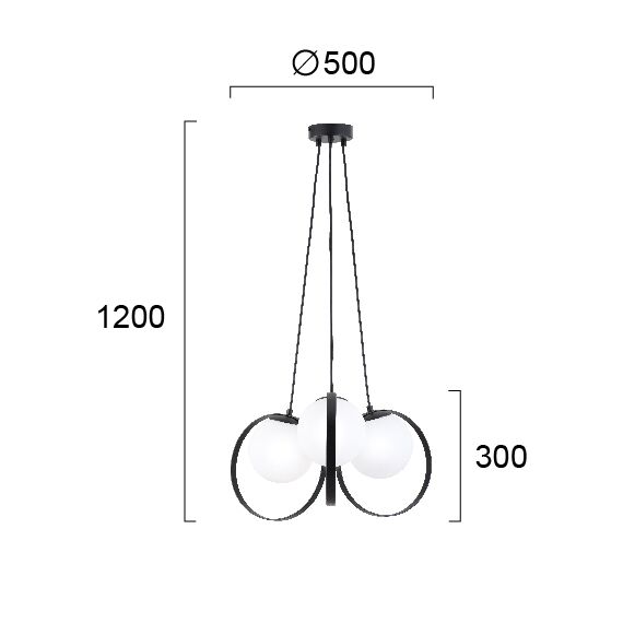 Полилей BUBBLE 3100200 Viokef 3xE14 | Osvetlenieto.bg