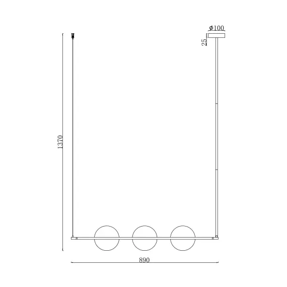 Полилей Erich MOD221PL-03BS Maytoni 3xE14 | Osvetlenieto.bg