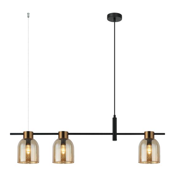 Полилей Servio PND-66892-3-BK-AMB Italux 3xE14 | Osvetlenieto.bg