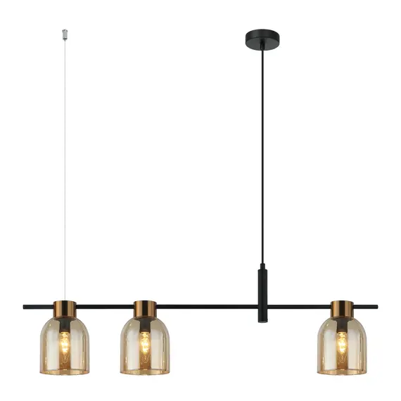 Полилей Servio PND-66892-3-BK-AMB Italux 3xE14 | Osvetlenieto.bg