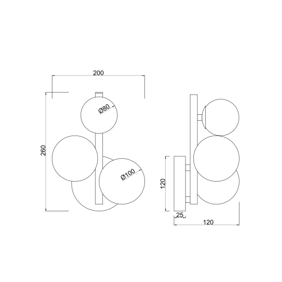 Аплик Dallas MOD545WL-03G Maytoni 3xG9 | Osvetlenieto.bg