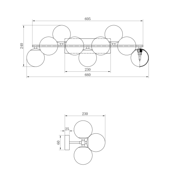 Аплик Dallas MOD547WL-09BS Maytoni 9xG9 | Osvetlenieto.bg Аплик Dallas MOD547WL-09BS Maytoni 9xG9 | Osvetlenieto.bg