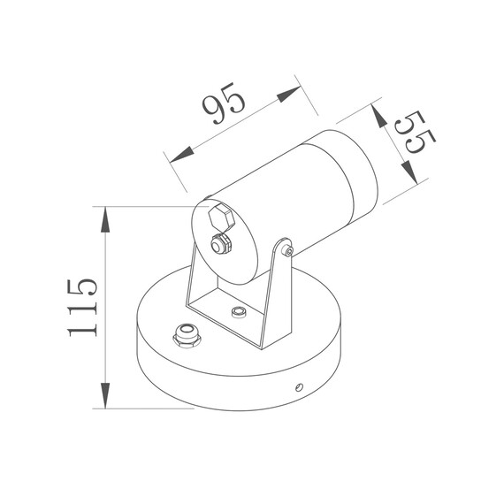 Фасаден прожектор Scope O025WL-01B Maytoni 1xGU10 IP65 | Osvetlenieto.bg