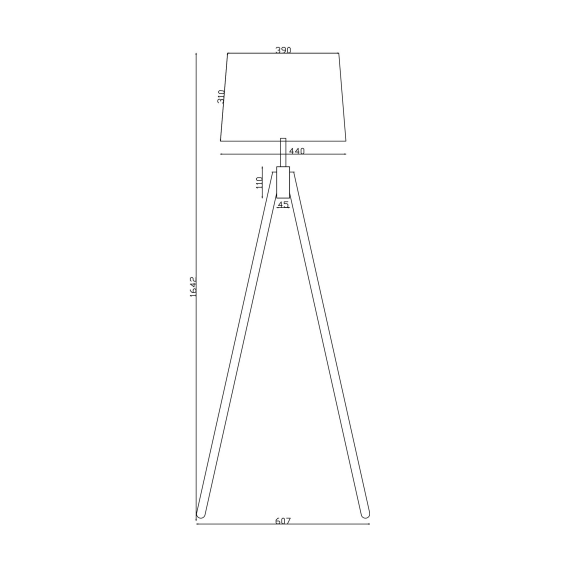Лампион Calvin Z177FL-01B Maytoni 1xE27 | Osvetlenieto.bg