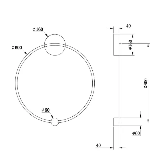 LED Аплик Halo MOD005WL-L22BSK1 Maytoni 36W 4000K | Osvetlenieto.bg