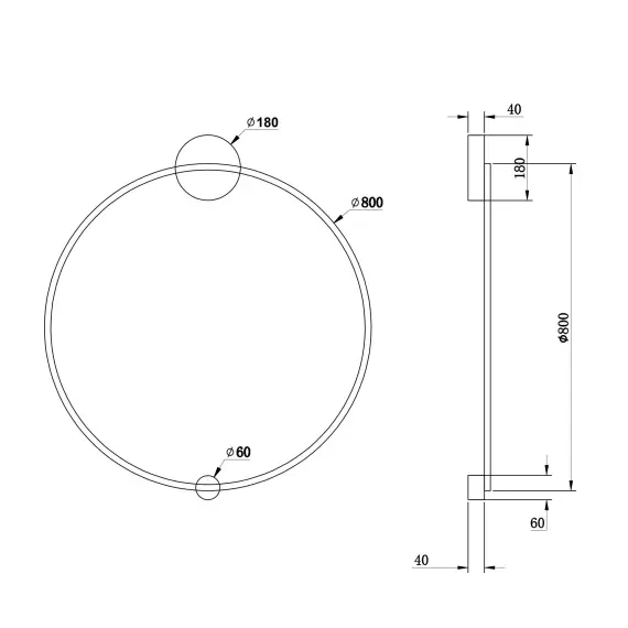 LED Аплик Halo MOD005WL-L46BSK1 Maytoni 47W 4000K | Osvetlenieto.bg