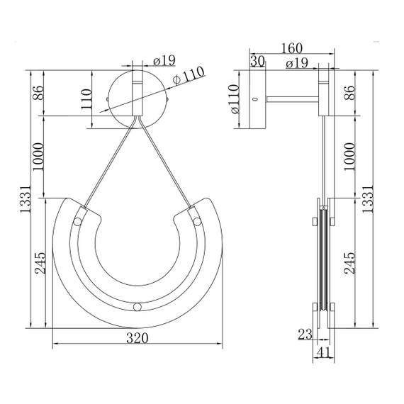 LED Аплик Maya P091WL-L18G3K Maytoni 10W 3000K | Osvetlenieto.bg