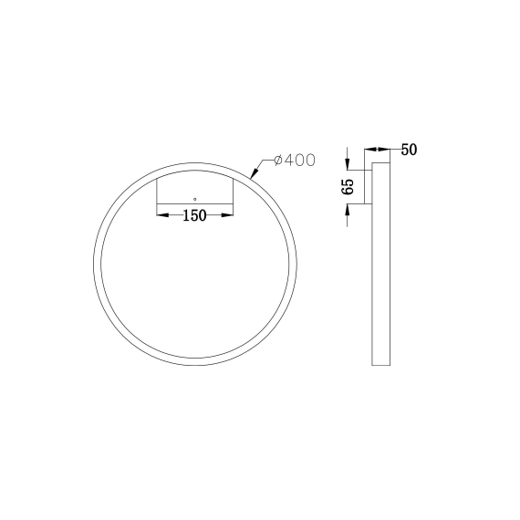 LED Аплик Rim MOD058WL-L25BS3K Maytoni 25W 3000K | Osvetlenieto.bg