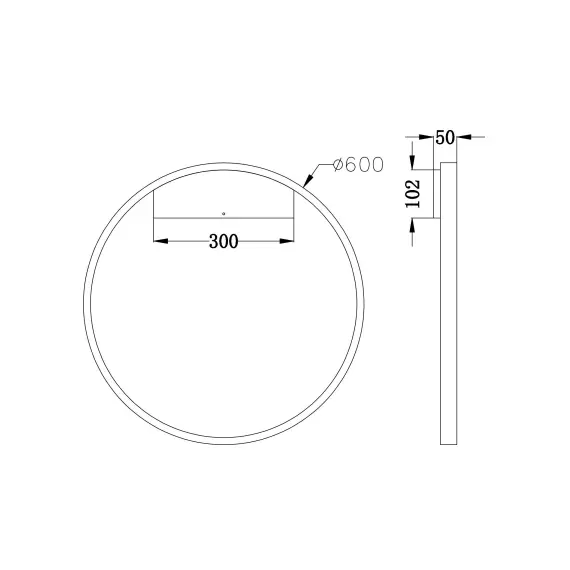 LED Аплик Rim MOD058WL-L35BS3K Maytoni 37W 3000K | Osvetlenieto.bg