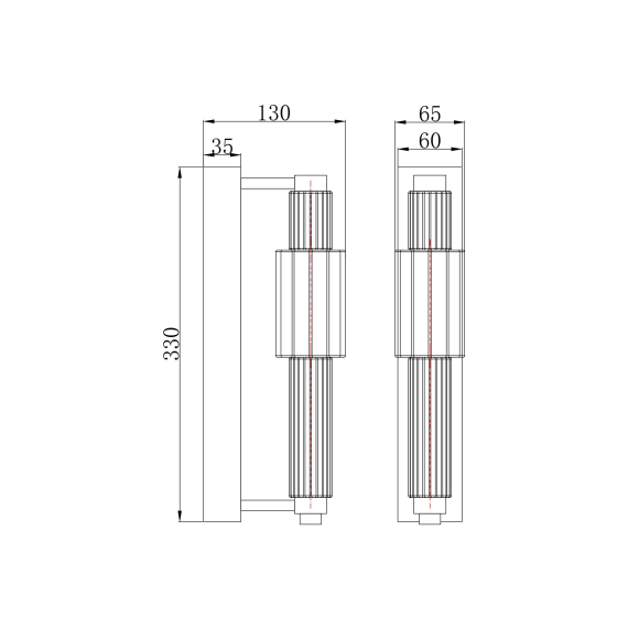 LED Аплик Verticale MOD308WL-L9CH3K Maytoni 8W 3000K | Osvetlenieto.bg