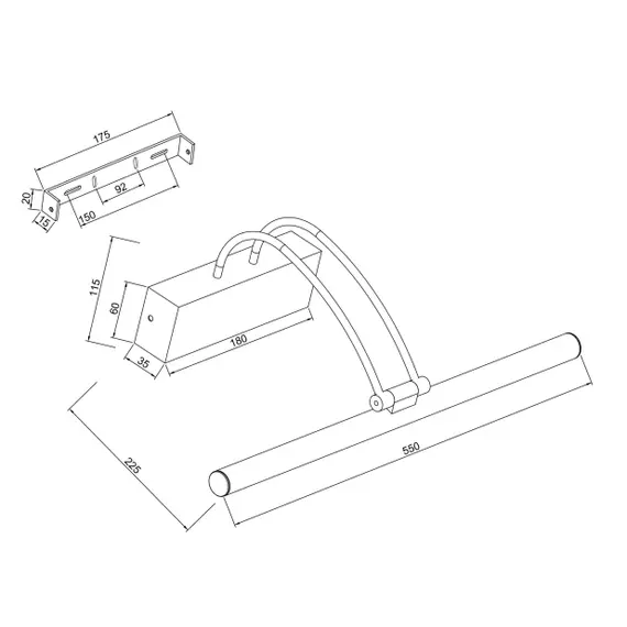 LED Аплик за картина Finelli MIR004WL-L12BZ Maytoni 12W 3000К | Osvetlenieto.bg
