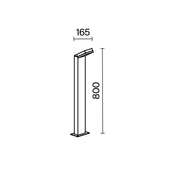 LED Градински стълб Paso O595FL-L12B3K Maytoni 12W 3000K IP54 | Osvetlenieto.bg