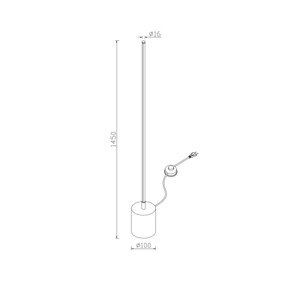 LED Лампион Flow MOD147FL-L20BSK1 Maytoni 25W 3000K-6000K | Osvetlenieto.bg