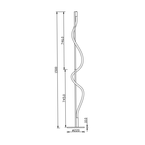 LED Лампион Tau MOD166FL-L15B3K Maytoni 15W 3000K | Osvetlenieto.bg