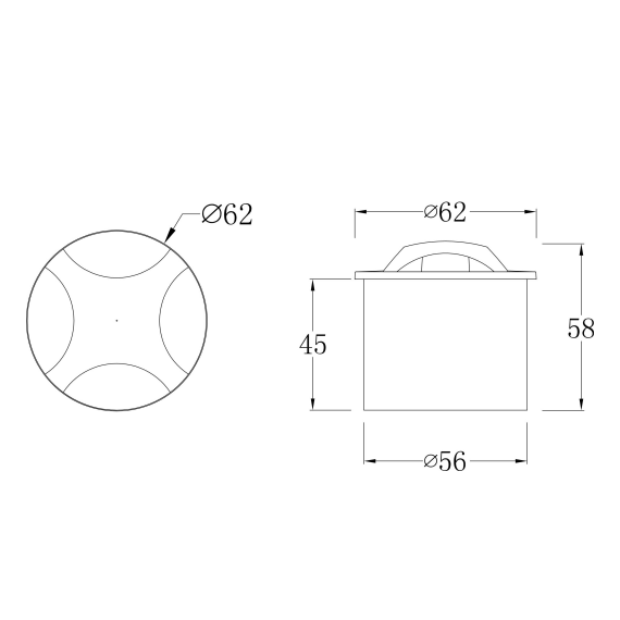 LED Осветител за вграждане в стена Biscotti O036-L3B3K Maytoni 3W 3000K IP65 | Osvetlenieto.bg