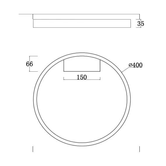 LED Плафон Rim MOD058CL-L25BK Maytoni 25W CCT 3000K/4000K | Osvetlenieto.bg