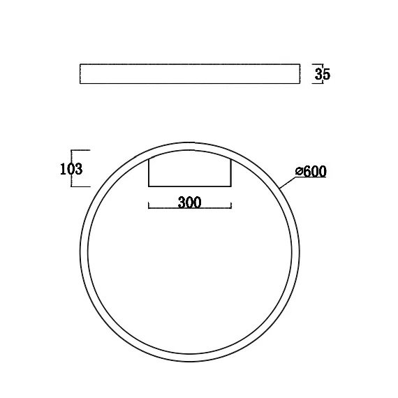 LED Плафон Rim MOD058CL-L35BK Maytoni 35W CCT 3000K/4000K | Osvetlenieto.bg