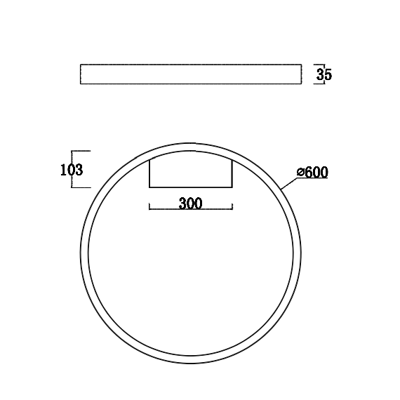 LED Плафон Rim MOD058CL-L35BSK Maytoni 35W 3000K-4000K | Osvetlenieto.bg