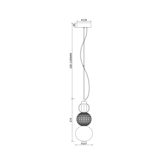LED Полилей Collar P069PL-L16G3K Maytoni 16W 3000K | Osvetlenieto.bg