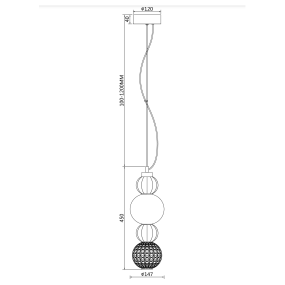LED Полилей Collar P069PL-L17G3K Maytoni 17W 3000K | Osvetlenieto.bg