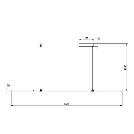 LED Полилей Halo MOD005PL-L36BK Maytoni 48W 4000K | Osvetlenieto.bg