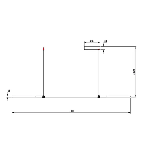 LED Полилей Halo MOD005PL-L36BSK Maytoni 48W 4000K | Osvetlenieto.bg