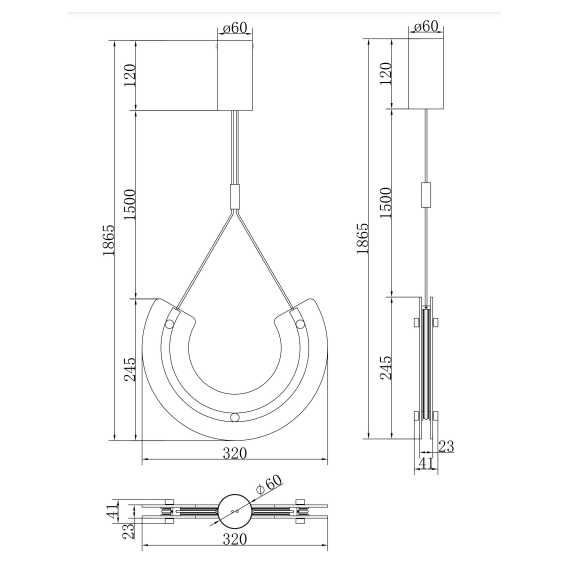 LED Полилей Maya P091PL-L18G3K Maytoni 10W 3000K | Osvetlenieto.bg