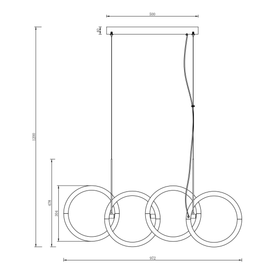 LED Полилей Node MOD165PL-L40B3K Maytoni 40W 3000K | Osvetlenieto.bg