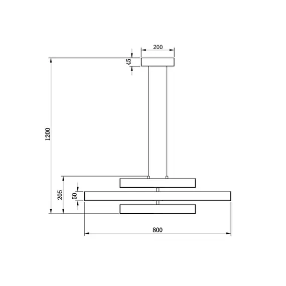 LED Полилей Origami MOD163PL-L38B4K1 Maytoni 46W 4000K | Osvetlenieto.bg