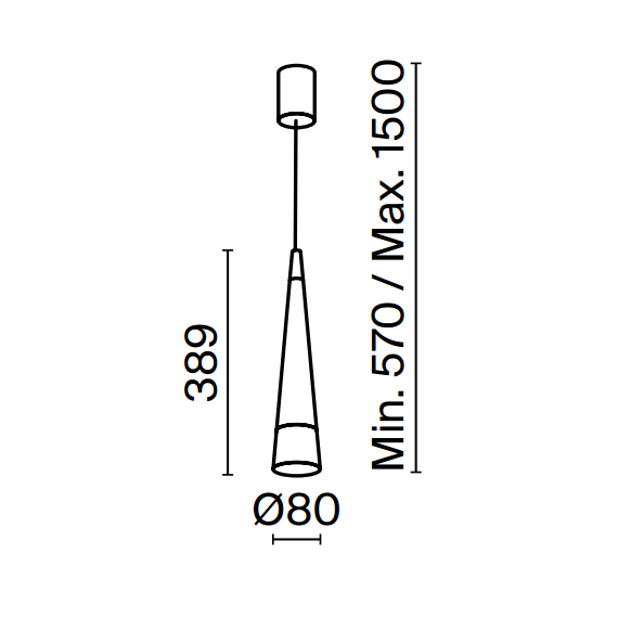 LED Полилей Sintesi P090PL-L12CH3K Maytoni 12W 3000K | Osvetlenieto.bg