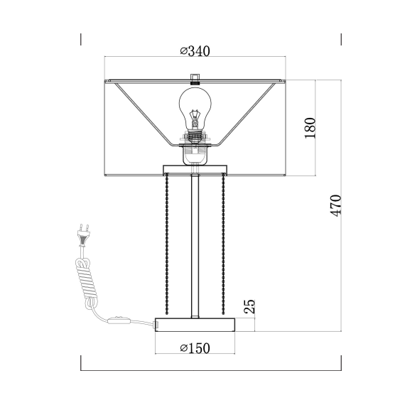 Настолна лампа Impressive MOD151TL-01G Maytoni 1xE14 | Osvetlenieto.bg