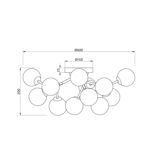 Плафон Dallas MOD545CL-12BS Maytoni 12xG9 | Osvetlenieto.bg