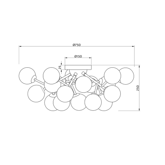 Плафон Dallas MOD545CL-20BS Maytoni 20xG9 | Osvetlenieto.bg