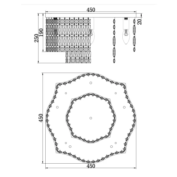 Плафон Dune DIA005CL-06G Maytoni 6xE14 | Osvetlenieto.bg