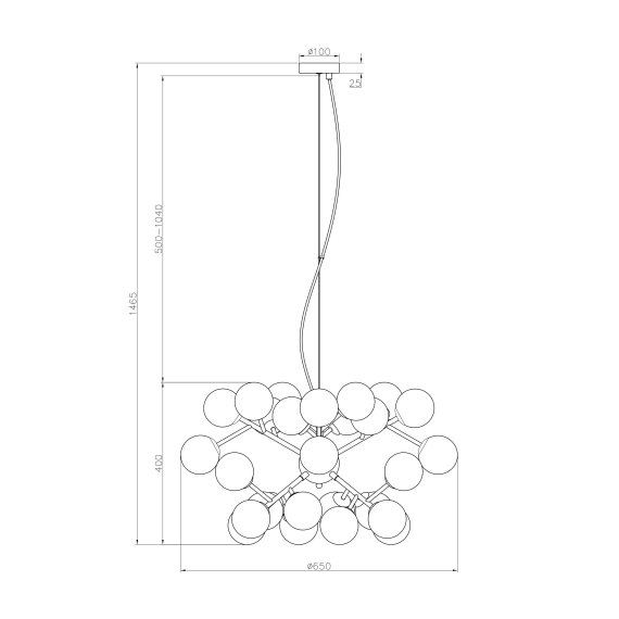 Полилей Dallas MOD545PL-24B Maytoni 24xG9 | Osvetlenieto.bg