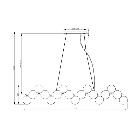 Полилей Dallas MOD547PL-25B Maytoni 25xG9 | Osvetlenieto.bg