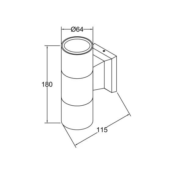 Фасаден аплик Bowery O574WL-02B Maytoni 2xGU10 IP54 | Osvetlenieto.bg