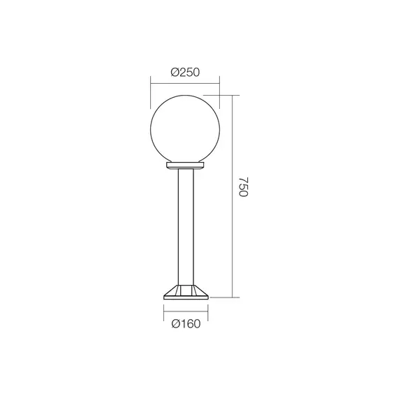 Градински стълб SFERA 2 H75 1xE27 OPAL  9780 Smarter IP44 | Osvetlenieto.bg