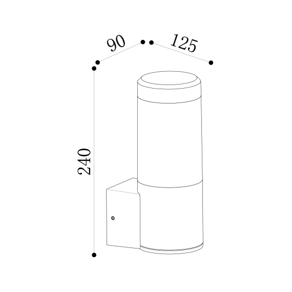 LED Фасаден аплик Koln O590WL-L8B4K Maytoni 8W 4000K IP54 | Osvetlenieto.bg