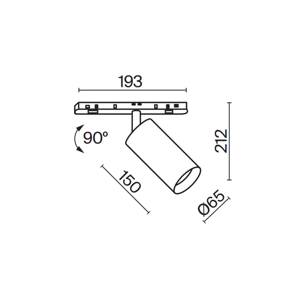 LED Прожектор магнитна шина Exility Focus LED TR032-2-20W3K-S-B Maytoni 20W 3000K | Osvetlenieto.bg