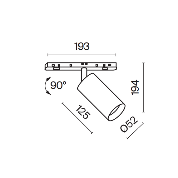 LED Прожектор магнитна шина Exility TR032-2-12W4K-S-B Maytoni 12W 4000K | Osvetlenieto.bg