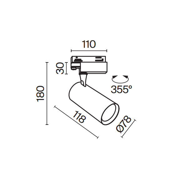 LED Прожектор Vuoro 4L TR029-3-10W4K-S-B Maytoni 10W 4000K | Osvetlenieto.bg