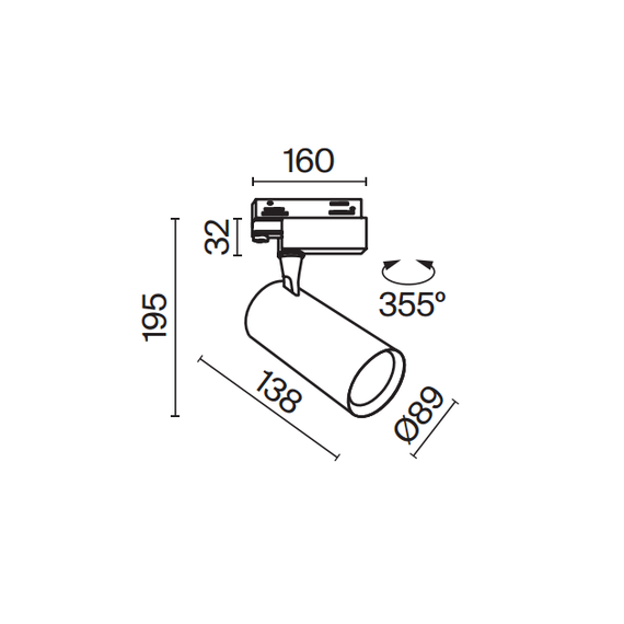 LED Прожектор Vuoro 4L TR029-3-20W4K-S-B Maytoni 20W 4000K | Osvetlenieto.bg